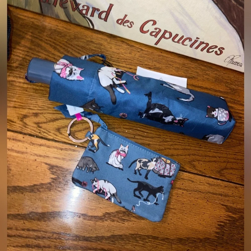 Vera Bradley Bundle Umbrella & ID Card case with Key Ring - Cats Meow NWT



🐈‍⬛ - Picture 4 of 4